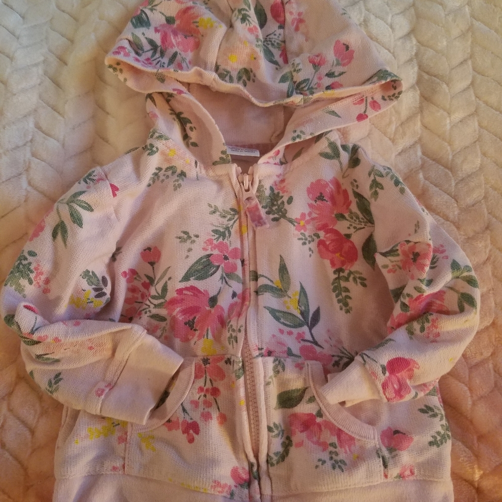Pink flower hoodie